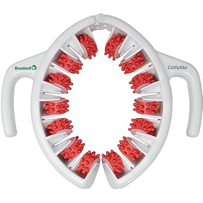 TESMED Cellulite – Manual Anti-Cellulite Massager, Made in Italy, Patented, with Triple Mechanical Action That Lift, Tighten, and Release The Skin - Cellulite Roller for Thighs and Buttocks (Pink)