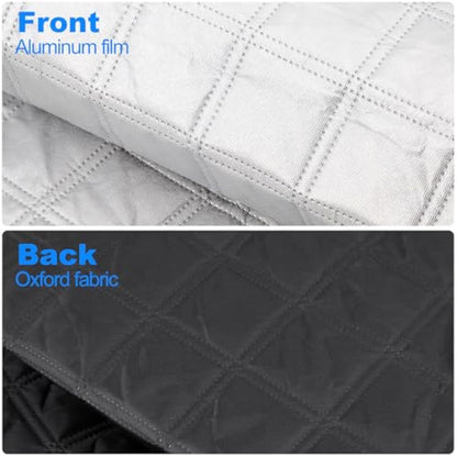 CICMOD Windscreen Cover Front Window Sunshade External Thermal Screen Wrap Cover for Fiat Ducato Peugeot Boxer Motorhome - Silver