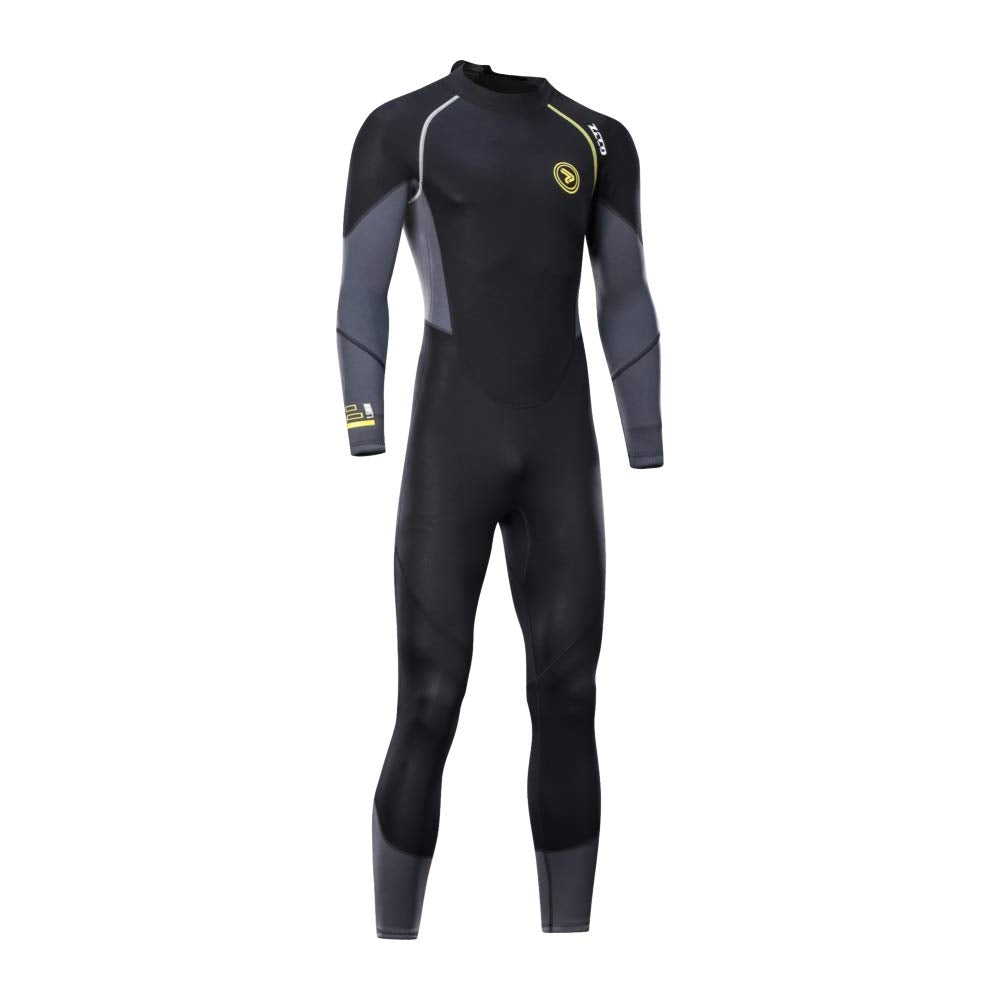 ZCCO Men's Wetsuit-Ultra Stretch 1.5mm Neoprene Suit with Back Zip, Full Body One-Piece Diving Suit for Snorkeling, Scuba Diving, Swimming and