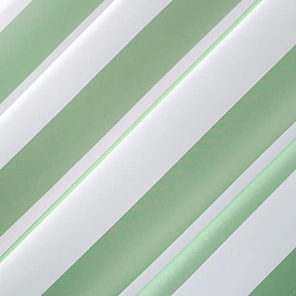 Sun Zero Valencia 2-Pack Cabana Stripe Indoor/Outdoor UV Protectant Energy Efficient Grommet Curtain Panel Pair, Spa Green, 54" x 108