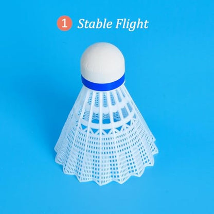 BAIHUALIN WHiZZ Shuttlecocks Badminton Durable Nylon Shuttles for Indoor Outdoor Recreational Game Practice Sports