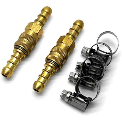 continental/1stserie 2 X Quick Release Fittings Coupling for 8mm propane/butane Hose + 4 Clips