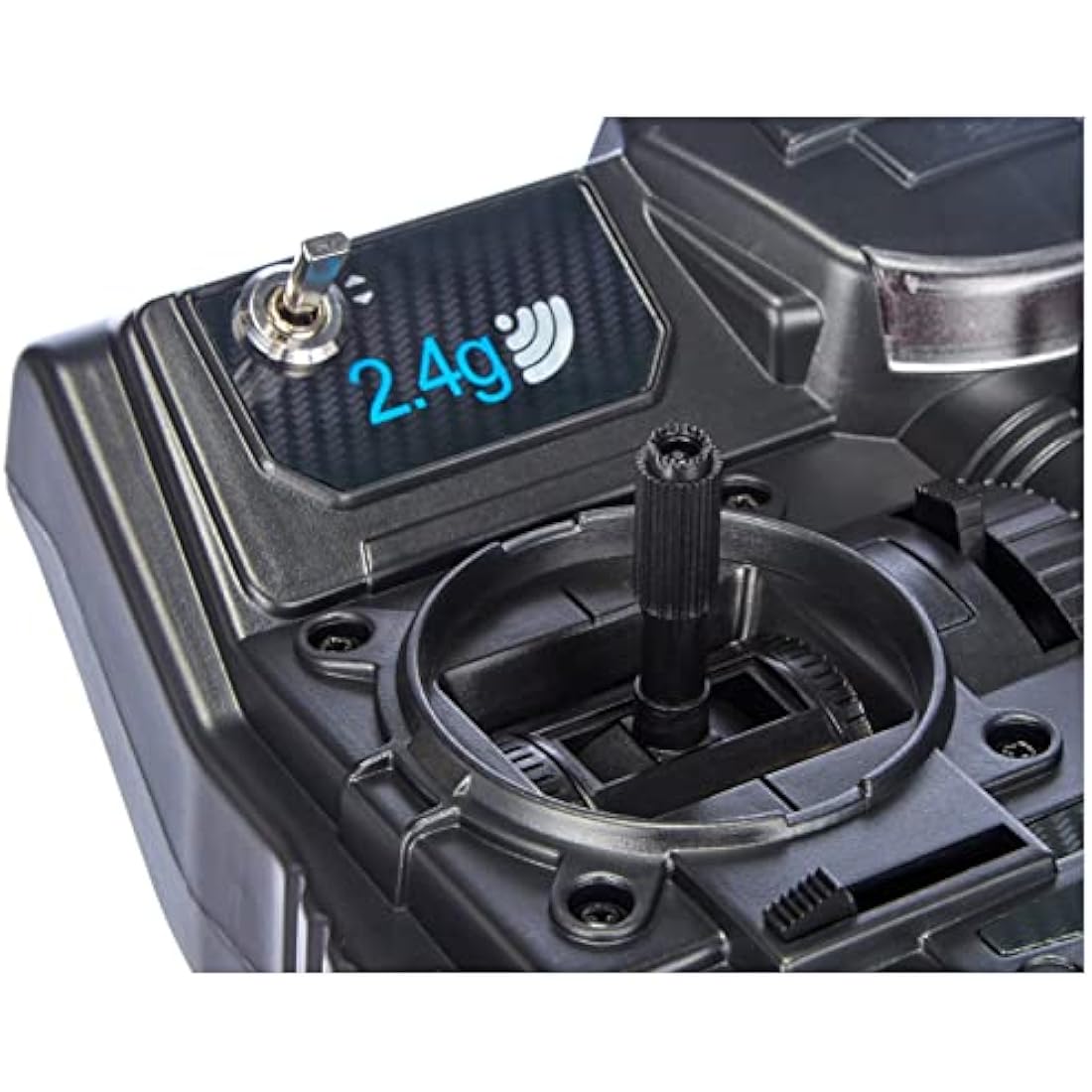 Carson 500501006 FS Reflex Stick II 2.4 GHz - 6 Channel Remote Control with Receiver for Model Vehicles such as RC Cars and Ships, Black