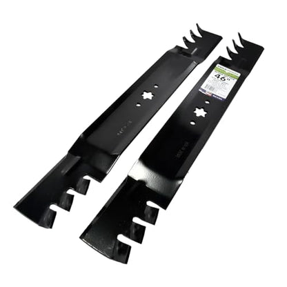 MAXPOWER 561544XB Commercial Mulching 2 Blade Set for 46? Cut MTD, Cub Cadet, Troy-Bilt, 742-04290-X, 942-04290-X, 942-04361, Black