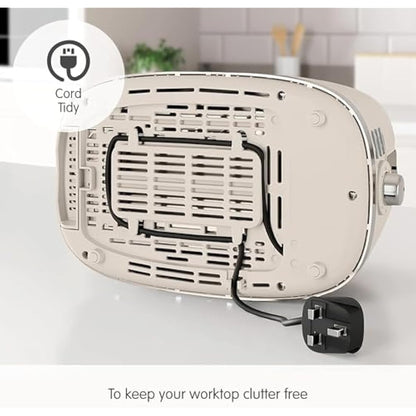 Morphy Richards Hive Cream 2 Slice Toaster - Gloss Finish - Plastic - 2 Slot - 220032