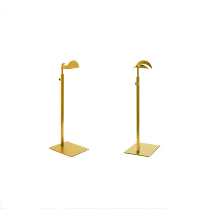 2 Pack Gold Purses Single Hook Handbag Rack Adjustable Height Display Stand Rack (Large arc)