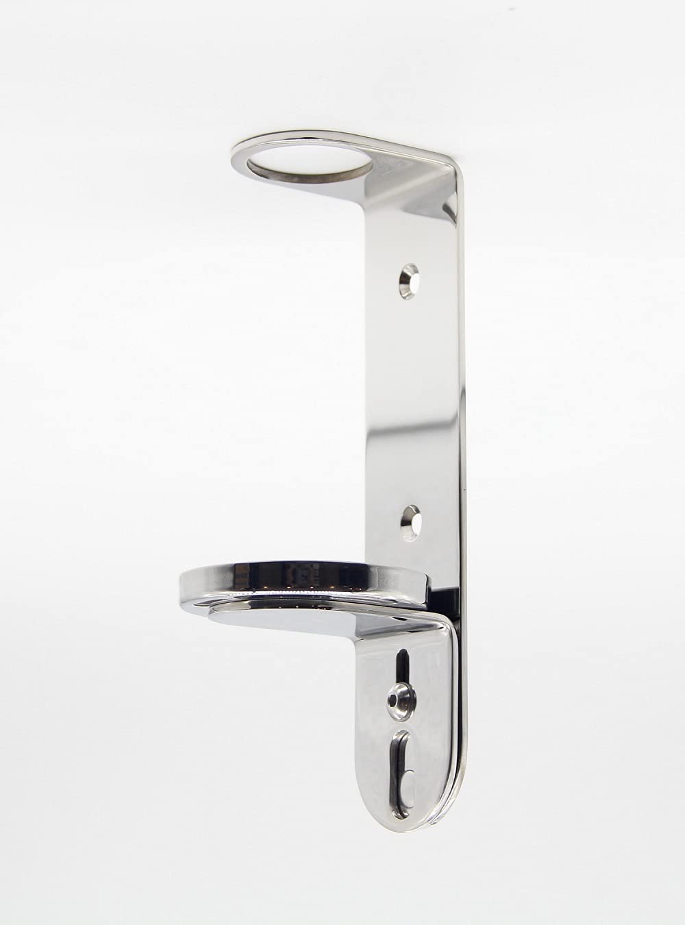 WALL MOUNT 500ML SINGLE DISPENSER CHROME BOTTLE HOLDER