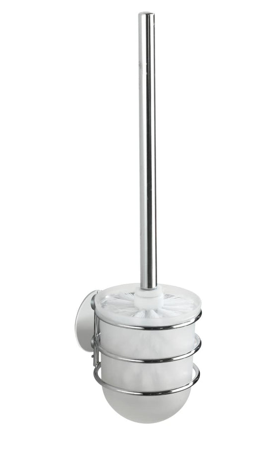 WENKO 18768100 Turbo-Loc? wall-mounted WC set - fixing without drilling, Steel, 10 x 37.5 x 11.5 cm, Chrome