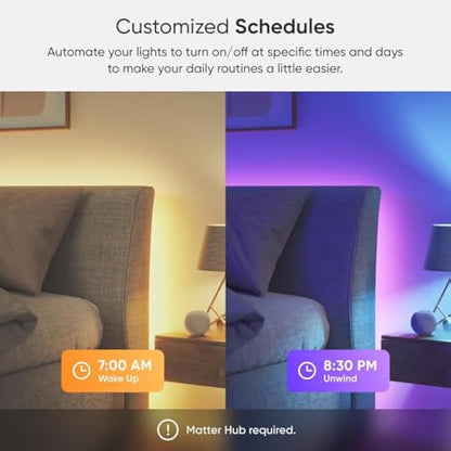 Nanoleaf Matter Essentials 5M HD Led Strip Light, Addressable RGB IC Led Strip - Smart and Multicolour, Matter Over WiFi, Bluetooth, 16M+ Colours, Works with Alexa Google Assistant Apple Homekit