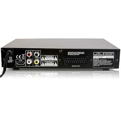 Denver DVH-7787 UK Version - Compact DVD Player, Multi Region/All Region, Full HD 1080p Upscaling, HDMI, Scart & Composite Video Connections, USB Port & Remote
