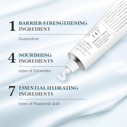 Dr.Althea 147 Barrier Cream | Daily Skin Barrier Repair Care | Deep Hydrating with Hyaluronic Acid & Ceramides | Korean Vegan Skin Care for All Skin Types | 1.7 Fl Oz