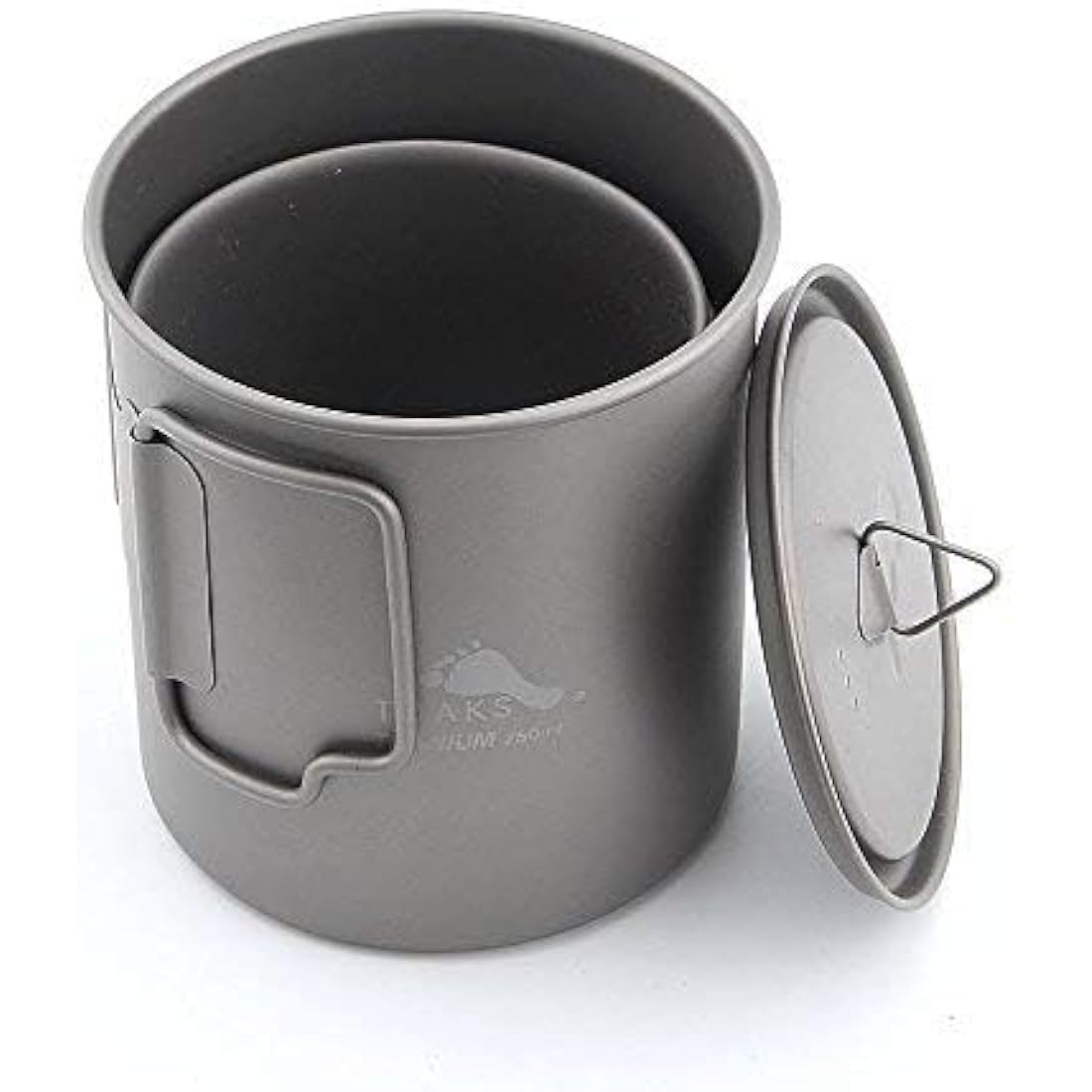 TOAKS Titanium Camping Pot Cup(375ml, 450ml, 550ml, 650ml, 750ml, 800ml, 900ml) … (750ml+450ml[CMB-750-450])