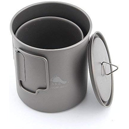 TOAKS Titanium Camping Pot Cup(375ml, 450ml, 550ml, 650ml, 750ml, 800ml, 900ml) … (750ml+450ml[CMB-750-450])