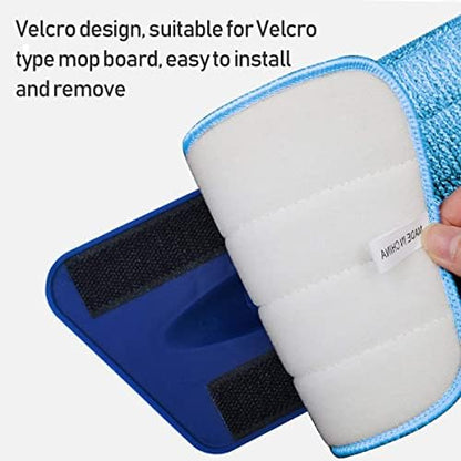 Ulable 6 Pack Spray Mop Heads Replacement Mop Pads Reveal Mop Cleaning Pad ,Fit for All Spray Mops & Reveal Mops Washable 16.5*5.11 Inches. (6 Pack Blue)