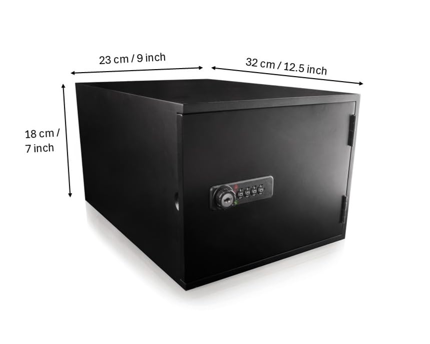 surebox Bamboo Lockable Box - 4-Digit Combination Lock & Charging Access