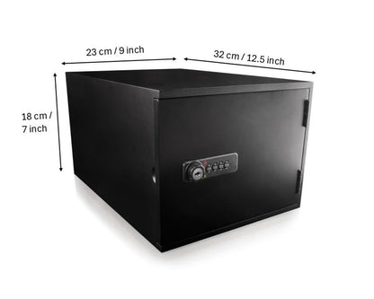 surebox Bamboo Lockable Box - 4-Digit Combination Lock & Charging Access