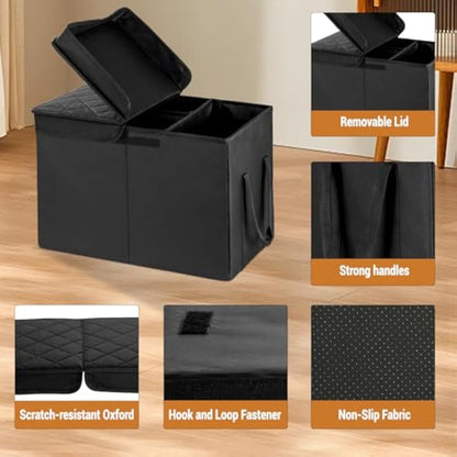 UNICITII Car Seat Extender for Large Dogs up to 120 LBS, Back Seat With Storage Organizer Gap Filler for Front or Back