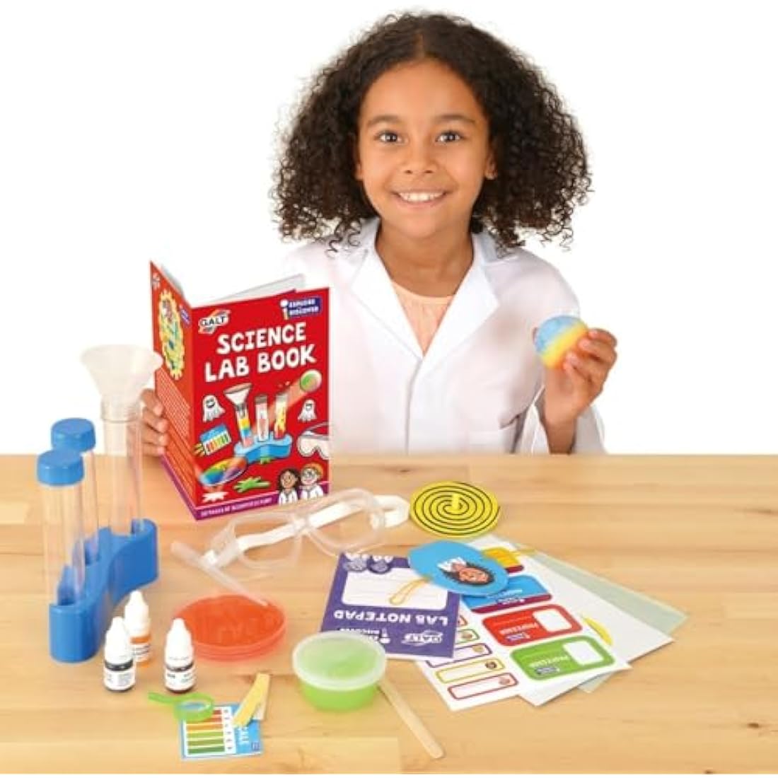 Galt Science Lab - Explore and Discover Science Kit for Kids, Childrens Craft Set - 20 Fun STEM Science Experiments and Guide Book - Make a Kaleidoscope, Lava, Bouncy Ball and More - For Ages 6 Plus