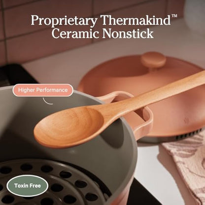 Our Place Perfect Pot - 5.2 L. Nonstick Ceramic Sauce Pan with Lid | Versatile Cookware for Stovetop and Oven | Steam, Bake, Braise, Roast | PTFE and PFOA-Free | Toxin-Free, Easy to Clean | Sage