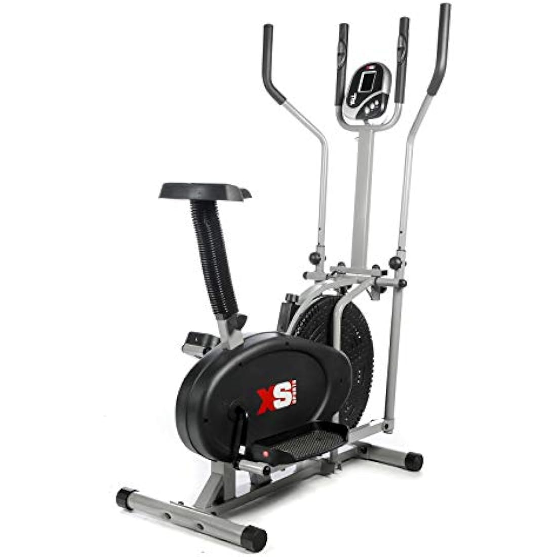Luna Pro 2-in1 Elliptical Cross Trainer Exercise Bike-Fitness Cardio Weightloss Workout Machine-With Seat + Pulse Heart Rate Sensors