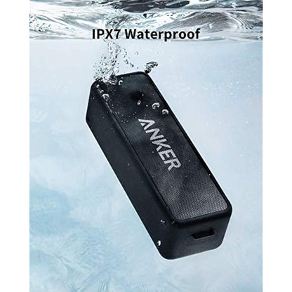 Anker Soundcore 2 Portable Bluetooth Speaker with 12W Stereo Sound, BassUp, IPX7 Waterproof, 24-Hour Playtime, Wireless Stereo Pairing, Speaker for Home, Outdoors, Travel