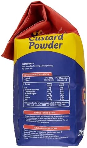 Bird's Original Homemade Taste Instant Custard Powder Dessert Mix, 3 Kg Tub(Pack of 1)
