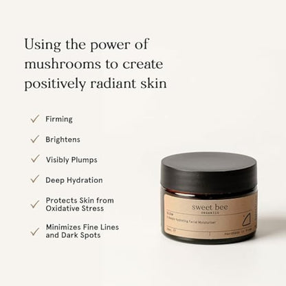 Sweet Bee Glow Face Cream – Brightening Face Moisturiser with Tremella & Organic Rosehip Oil – Nourishing Facial Moisturiser for Dry Skin, Radiance & Smooth Texture – 50ml