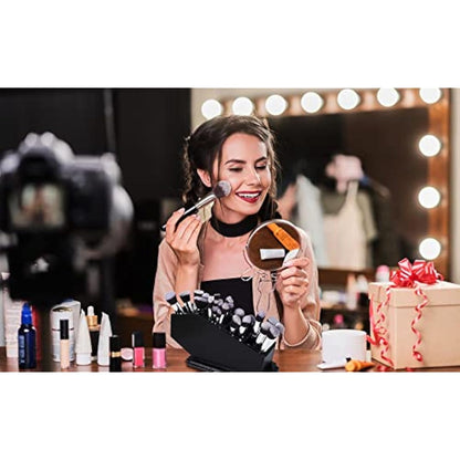 CEFRECO Coffin Brush Holder - Gothic Wooden Makeup Organizer for Vanity - Spooky Halloween Decor for Bathroom, Living Room or Bedroom - Witchy Gifts for Women -Black - 11x6x4 Inches