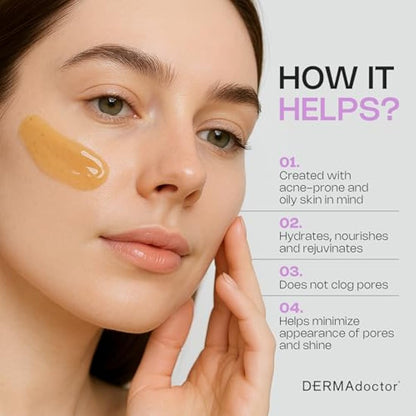 DERMAdoctor Picture Porefect Oil-Free Face Gel, Moisturizing, Soothing, Protecting and Supports Skin Healing with Rose Water, Zinc, Copper and Magnesium 50ml (20335-7)