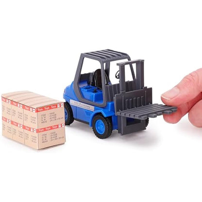 Toyland®- 15cm(6") Red MAN Freight Truck And Forklift - Transport Goods -Load And Go - 1:48 Scale - Kids Toy