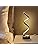 Set of 2 Modern Spiral LED Table Lamps,ELINKUME Warm White Bedroom Bedside Lamp,Stepless Dimmable,Living Room Minimalist Decorative Lighting 12W,Reading Desk Light for Office and Study,Black