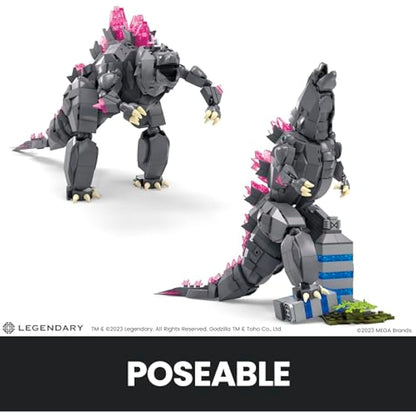 Mega Godzilla x Kong: The New Empire Building Set, Godzilla Action Figure with 543 Pieces and Accessories, Build & Display Toy for Adult Collectors, HTR78