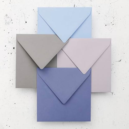 Clairefontaine - Ref 5328C - Pollen Envelopes (Pack of 20) - 140 x 140mm Sized, 120gsm Paper, Gummed Seal, Inkjet & Laser Printer Compatible, Acid Free - Koala Grey