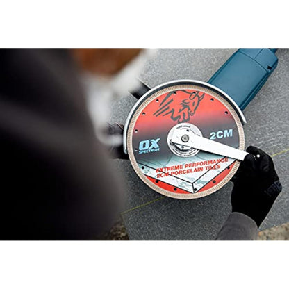 OX Pro 2CM Porcelain Cutting Blade - 230/22.23mm, Blue