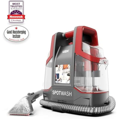 VAX SpotWash Spot Cleaner Ideal for Stains, Spills & Pet Messes, Suitible for Car, Sofa, Upholstery, Carpet, Stairs. Compact, Powerful & Handheld cleaning machine Includes 1L Vax Solution, CDCW-CSXS