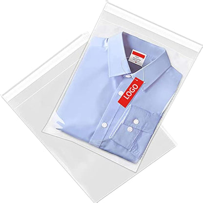 Sabco - 100 Clear Display Bags- Cello Bags OPP- Self Seal Cellophane For Presentation - Food Safe -10 Sizes - Ideal For FBA Cards Envelopes Pictures (12 x 16")