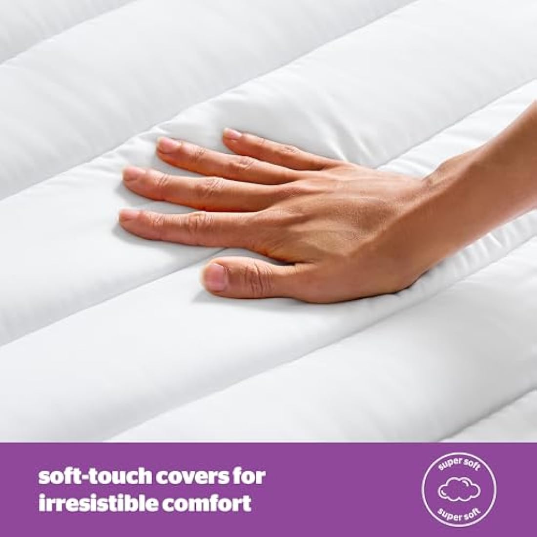 Silentnight Deep Sleep Mattress Topper Single Bed - Soft Supportive Comfortable Durable Bed Topper with Easy Fit Elasticated Straps - Hypoallergenic and Machine Washable - Single - 190x90cm