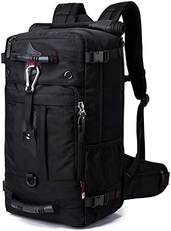 Kiepoar Hiking Backpack 40L Travel Backpack Waterproof for Outdoor Sports Travel 3 in 1 Backpack Shoulder Bag Crossbody and Handbag Large Sports Bag Anti-theft with Shoe Compartment
