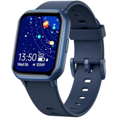 Kids Smart Watch for Boys,IP68 Waterproof Kids Fitness Tracker Watch with 1.5 Inch DIY Face,Heart Rate Sleep Monitor,19 Sport Modes,Calories Counter,Alarm Clock,Great Gifts for Children 6+ (Blue)