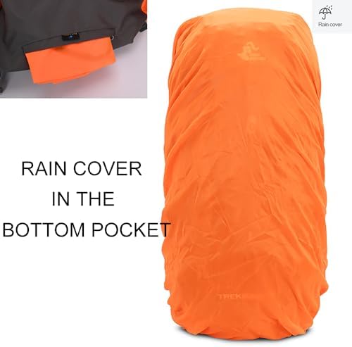 Bseash 60L Waterproof Lightweight Hiking Backpack with Rain Cover,Outdoor Sport Travel Daypack for Climbing Camping Touring