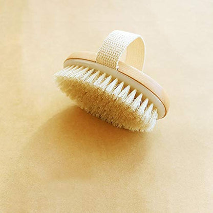 Ithyes Dry Brushing Body Brush Exfoliating Brush Natural Bristle Bath Brush for Remove Dead Skin Toxins Cellulite,Treatment,Improves Lymphatic Functions,Exfoliates,Stimulates Blood Circulation