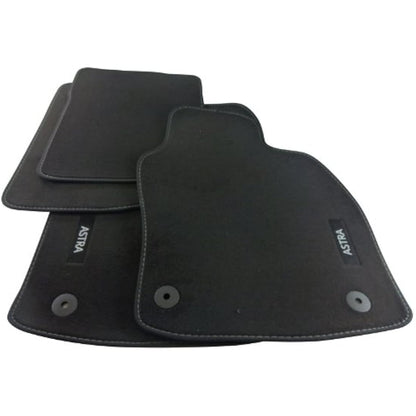 Genuine Vauxhall Astra H Carpet Footwell Mats Tailored Fitted Black Set of 4 Official Vauxhall Astra H 2004-2010 All Models Velour Mats