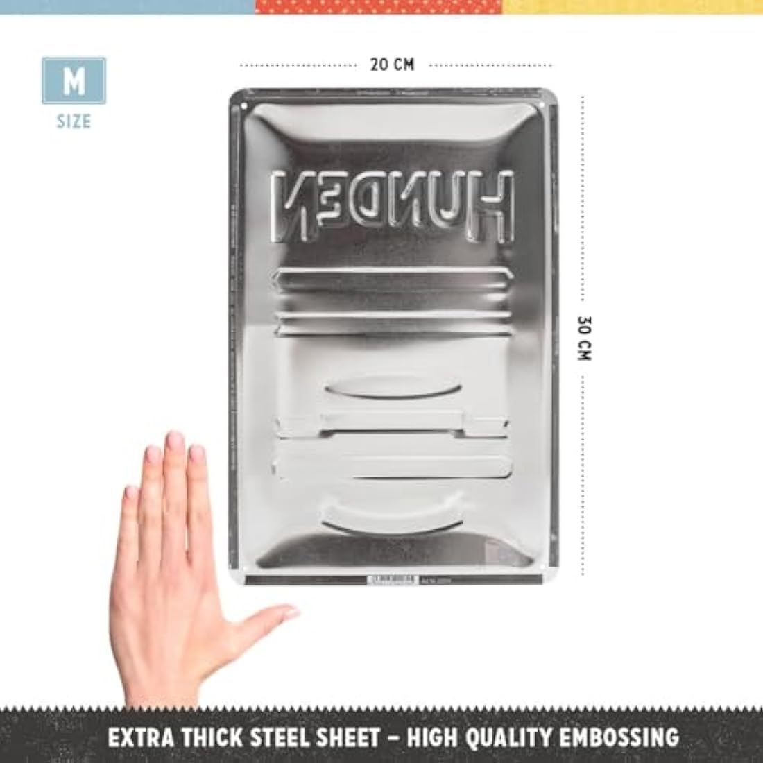 Nostalgic-Art Retro Tin Sign – Was man von Hunden lernen kann – Gift idea for dog owners, Metal Plaque, 20 x 30 cm