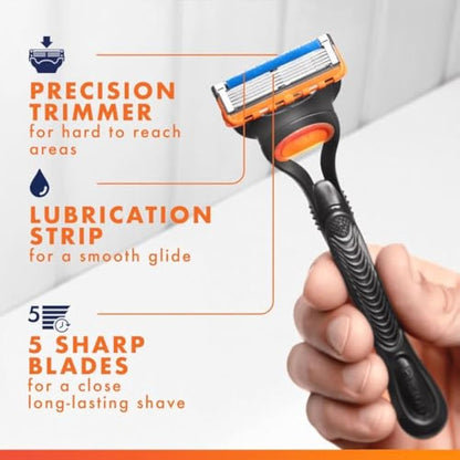 Gillette Fusion5 Razor for Men, 1 Gillette Razor, 10 Blade Refills
