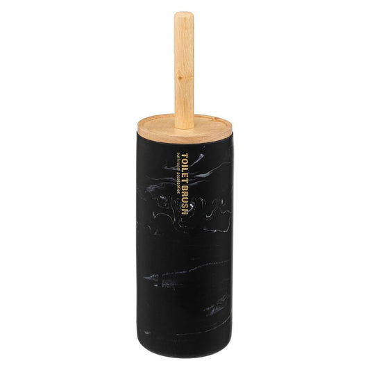 Five Simply Smart Marble Effect Toilet Brush, Plastic, Black, 10.5 x 38 cm
