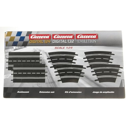 Carrera Evolution 20026955 Extension Set (2 straights, 4 Curves 1/30°), Black