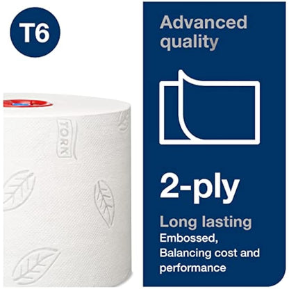 Tork D8225 Advanced Compact Auto Shift Toilet Paper Roll, 100m, White, Pack of 27