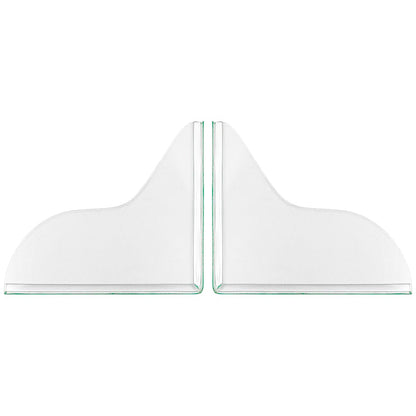ANCLLO 2Pcs Shower Splash Guard Self- Adhesive Transparent Shower Water Guard Bath Corner Water Splash Guard to Keep Water in Shower for Washbasin