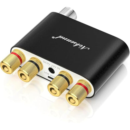 Nobsound NS-10G Bluetooth 5.0 2 Channel Power Amplifier HiFi Stereo Audio Mini Amp Wireless Receiver 50Wx2 for Home Speaker with USB & Bass Sound Effect (Black)