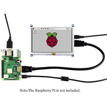 waveshare 5inch LCD B Display 800x480 Resistive Touch Screen Monitor HDMI Module with Bicolor Case for Raspberry Pi 4 3 Model B+/B/A+/A, Beaglebone Black Support Windows 10/8.1/8/7
